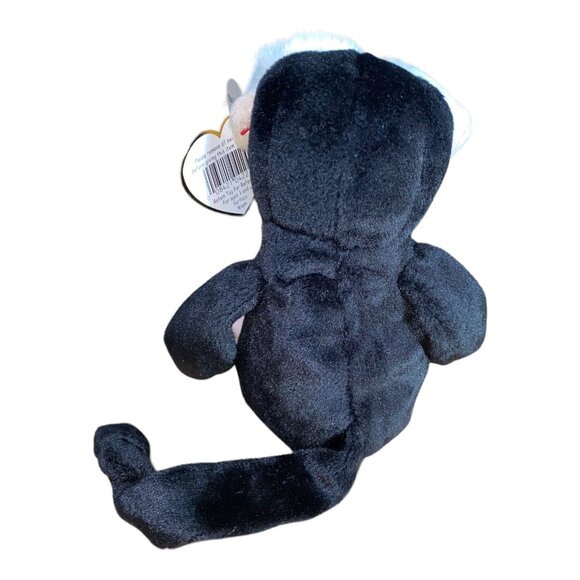 Ty Beanie Babies "Mooch" Monkey Plush Toy 1998 Black & Cream Collectible - Picture 3 of 9